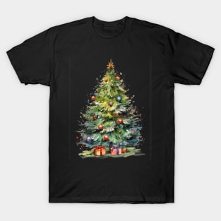 Watercolor Christmas Tree T-Shirt